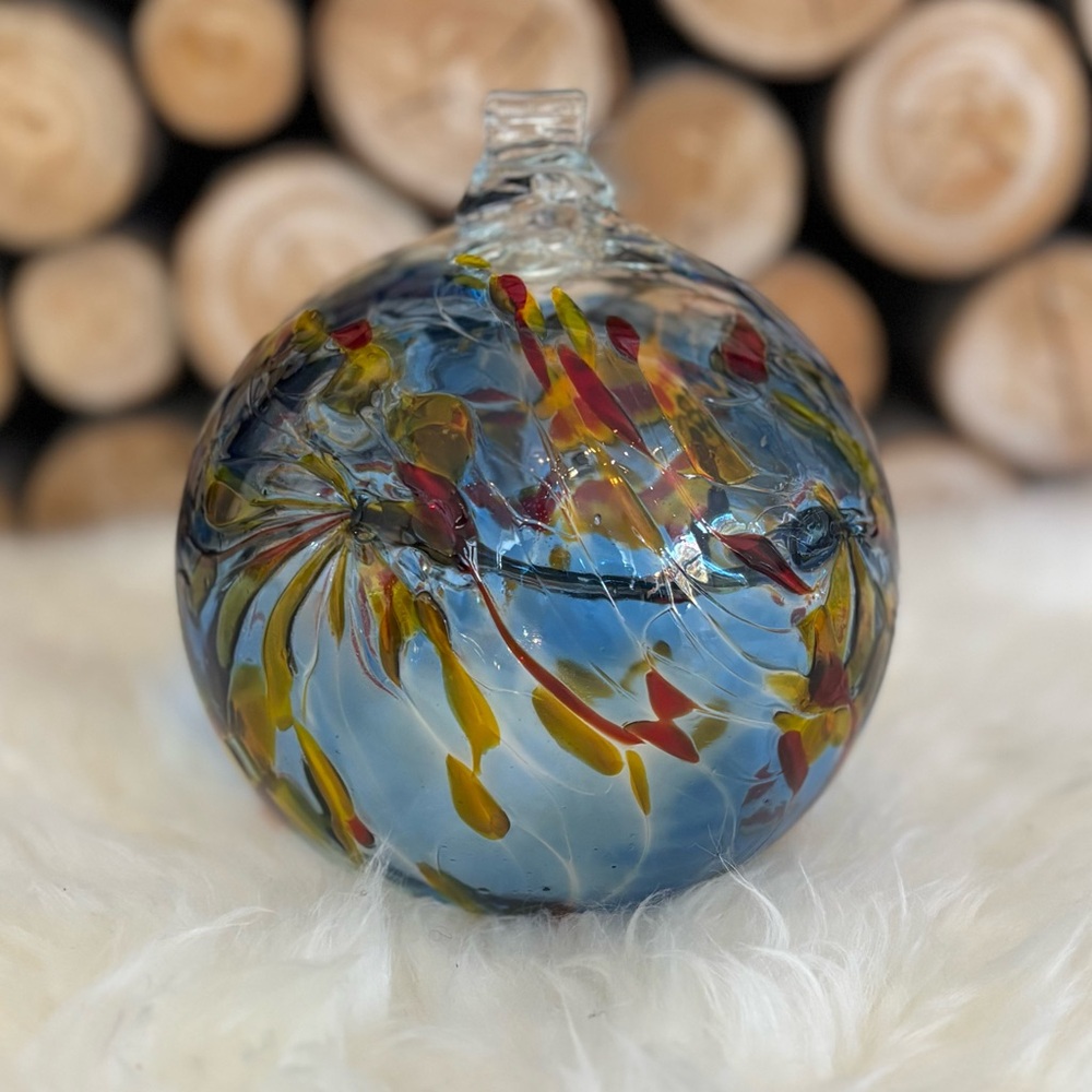 Garden Globe Suncatcher Multicolor Hand Blown Glass - Picture 12 of 12